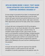 NPS BH DERM MODE 2 N6221 TEST BANK  EXAM UPDATED 2024 QUESTIONS AND  VERIFIED ANSWERS GRADED A+