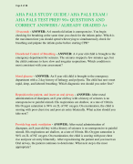 AHA PALS STUDY GUIDE / AHA PALS EXAM /  AHA PALS TEST PREP/ 90+ QUESTIONS AND  CORRECT ANSWERS / ALREADY GRADED A+