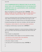 ATI COMPREHENSIVE PREDICTOR EXAM WITH  NGN/ NGN ATI COMPREHENSIVE EXAM RECENT  VERSION 2024 ALL QUESTIONS AND ANSWERS/  BEST GRADED A+