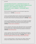 ATI PHARMACOLOGY CAPSTONE EXAM/ ATI  PHARMACOLOGY CAPSTONE PROCTORED EXAM  RECENT AND COMPLETE VERSION ALL  QUESTIONS AND CORRECT ANSWERS/ BEST  GRADED A+