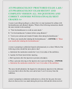 ATI PHARMACOLOGY PROCTORED EXAM A &B /  ATI PHARMACOLOGY EXAM RECENT AND  COMPLETE VERSION ALL 300 QUESTIONS AND  CORRECT ANSWERS WITH RATINALES/ BEST  GRADED A+