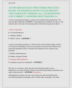 ATI PHARMACOLOGY PROCTORED PRACTICE  EXAM/ ATI PHARMACOLOGY EXAM RECENT  AND COMPLETE VERSION ALL 230 QUESTIONS  AND CORRECT ANSWERS/ BEST GRADED A+