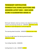 TEENSMART CERTIFICATION EXAM(ACTUAL EXAM) QUESTIONS AND ANSWERS LATEST 2024 – 2025 GOOD SCORE IS GUARANTEED GRADE A+ 