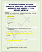 MIDTERM NRNP 6665 /MIDTERM  SERAPHIN NRNP 6665 100 QUESTIONS  ANSWERED AND GRADED A+ (2024  REVISED VERSION)