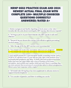 NRNP 6552 PRACTICE EXAM AND 2024  NEWEST ACTUAL FINAL EXAM WITH  COMPLETE 100+ MULTIPLE CHOIECES  QUESTIONS CORRECTLY  ANSWERED/RATED A+