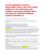 ATI RN COMMUNITY HEALTH PROCTORED LATEST 2024 TEST BANK COMPLETE 100 QUESTIONS AND CORRECT DETAILED ANSWERS WITH RATIONALES (VERIFIED ANSWERS ALREADY GRADED A+)