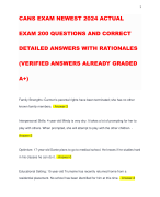 CANS EXAM NEWEST 2024 ACTUAL EXAM 200 QUESTIONS AND CORRECT DETAILED ANSWERS WITH RATIONALES (VERIFIED ANSWERS ALREADY GRADED A+)