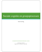 Sociale cognities en groepsprocessen samenvatting