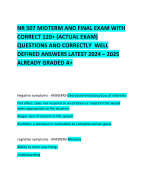 NR 507 MIDTERM AND FINAL EXAM WITH CORRECT 120+ (ACTUAL EXAM) QUESTIONS AND CORRECTLY  WELL DEFINED ANSWERS LATEST 2024 – 2025 ALREADY GRADED A+   