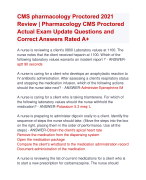 CMS pharmacology Proctored 2021 Review | Pharmacology CMS Proctored  Actual Exam Update Questions and  Correct Answers Rated A+ | Verified CMS pharmacology Proctored Exam latest Quiz with Accurate Solutions Aranking Allpass 