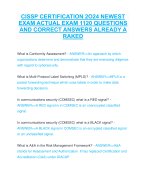 CISSP CERTIFICATION 2O24 NEWEST  EXAM ACTUAL EXAM 1120 QUESTIONS  AND CORRECT ANSWERS ALREADY A  RAKED