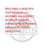 PECT PreK-4 Practice  Test Modules 1-3 QUESTION AND CORRECT  DETAILED VERIFIED  ANSWERS FROM VERIFIED  SOURCES BY EXPERT  RATED 100%