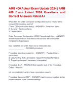 AMB 400 Actual Exam Update 2024 | AMB  400 Exam Latest 2024 Questions and  Correct Answers Rated A+ | Verified AMB 400 Exam 2024 Quiz with Accurate Solutions Aranking Allpass