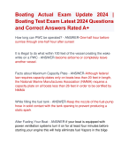 Boating Actual Exam Update 2024 |  Boating Test Exam Latest 2024 Questions  and Correct Answers Rated A+ | Verified Boating Exam  2024 Quiz with Accurate Solutions Aranking Allpass 