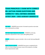 TEXAS PRINCIPLES 1 EXAM WITH CORRECT 80+ (ACTUAL EXAM) QUESTIONS AND CORRECTLY  WELL DEFINED ANSWERS LATEST 2024 – 2025 ALREADY GRADED A+ 