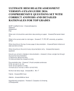 ULTIMATE HESI HEALTH ASSESSMENT  VERSION 4 EXAM GUIDE 2024:  COMPREHENSIVE QUESTIONS SET WITH  CORRECT ANSWERS AND DETAILED  RATIONALES FOR TOP GRADES
