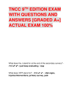 TNCC 9TH EDITION EXAM  WITH QUESTIONS AND  ANSWERS [GRADED A+]  ACTUAL EXAM 100%