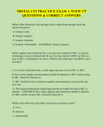 NBSTSA CST PRACTICE EXAM A WITH 175  QUESTIONS & CORRECT ANSWERS