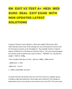 RN EXIT V2 TEST A+ HESI MED SURG REAL EXIT EXAM WITH NGN UPDATED LATEST SOLUTIONS