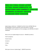 NSG 222 FINAL EXAM LATEST ACTUAL EXAM COMPLETE 100 QUESTIONS AND CORRECT VERIFIED ANSWERS |ALREADY GRADED A+||BRAND NEW VERSION!