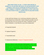 HESI MED SURG EXAM \ LATEST HESI MEDICAL SURGICAL EXAM 2024-2025 REAL EXAM QUESTIONS AND CORRECT DETAILED ANSWERS WITH RATIONALES (100% CORRECT VERIFIED ANSWERS) LATEST UPDATES | GUARANTEED PASS A+ (APPROVED EXAM) MED SURG HESI EXAM