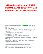 ATI med surg 2 exam 1 EXAM  ACTUAL EXAM QUESTIONS AND  CORRECT DETAILED ANSWERS