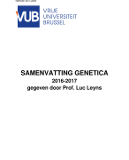 Samenvatting Genetica - VUB