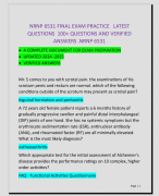 NRNP 6531 FINAL EXAM PRACTICE LATEST  QUESTIONS 100+ QUESTIONS AND VERIFIED  ANSWERS .NRNP 6531