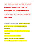 A&P 102 FINAL EXAM IVY TECH 2 LATEST VERSIONS 2024 ACTUAL EXAM 100 QUESTIONS AND CORRECT DETAILED ANSWERS WITH RATIONALES  |ALREADY GRADED A+