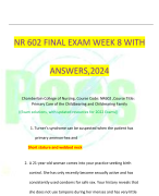 NR 602 FINAL EXAM WEEK 8 WITH  ANSWERS,2024