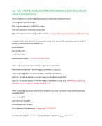 CCI's CCT PREP EXAM QUESTIONS AND ANSWERS 2024-2025 LATEST  UPDATES//GRADED A+