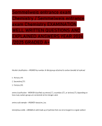 Semmelweis entrance exam  Chemistry / Semmelweis entrance  exam Chemistry EXAMINATION  WELL WRITTEN QUESTIONS AND  EXPLAINED ANSWERS YEAR 2024  /2025 GRADED A+
