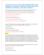 NCLEX RN ACTUAL EXAM 2024 150 QUESTIONS AND  CORRECT DETAILED ANSWERS WITH RATIONALES  (VERIFIED ANSWERS) |ALREADY GRADED A+