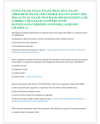 USPAP EXAM, FINAL EXAM, PRACTICE EXAM  ,PROGRESS EXAM AND COURSE EXAM LATEST 2023 2024 ACTUAL EXAM TEST BANK 500 QUESTIONS AND  CORRECT DETAILED ANSWERS WITH  RATIONALES(VERIFIED ANSWERS) |ALREADY  GRADED A+