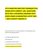 ATLS EXAM PRE AND POST EXAMS(ACTUAL EXAM) WITH CORRECT 120+ QUESTIONS WITH WELL ANSWERED ANSWERS WITH GOOD GRADE GUARANTEED LATEST 2024 – 2025 ALREADY GRADED A+     