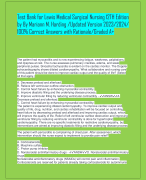 Test Bank for Lewis Medical Surgical Nursing 12TH Edition  by By Mariann M. Harding /Updated Version 2023/2024/  100% Correct Answers with Rationale/Graded A+