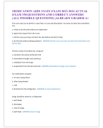 MEDICATION AIDE STATE EXAM 2023-2024 ACTUAL  EXAM 350 QUESTIONS AND CORRECT ANSWERS  (ALL POSSIBLE QUESTIONS) |ALREADY GRADED A+