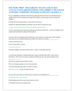 SOS NERC PREP - RELIABILITY EXAM LATEST 2024  ACTUAL EXAM 200 QUESTIONS AND CORRECT DETAILED  ANSWERS (VERIFIED ANSWERS) |ALREADY GRADED A+