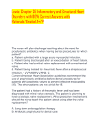 Lewis: Chapter 36 Inflammatory and Structural Heart  Disorders with100% Correct Answers with  Rationale/Graded A+/P