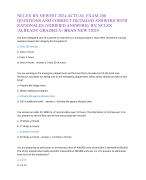 NCLEX RN NEWEST 2024 ACTUAL EXAM 200  QUESTIONS AND CORRECT DETAILED ANSWERS WITH  RATIONALES (VERIFIED ANSWERS)/ RN NCLEX  |ALREADY GRADED A+|BRAN NEW!!2024