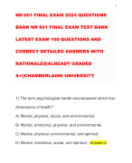 NR 601 FINAL EXAM 2024 QUESTIONS BANK NR 601 FINAL EXAM TEST BANK LATEST EXAM 100 QUESTIONS AND CORRECT DETAILED ANSWERS WITH RATIONALES|ALREADY GRADED A+||CHAMBERLAINE UNIVERSITY