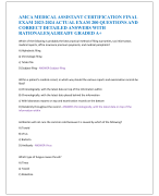 AMCA MEDICAL ASSISTANT CERTIFICATION FINAL  EXAM 2023-2024 ACTUAL EXAM 200 QUESTIONS AND  CORRECT DETAILED ANSWERS WITH  RATIONALES|ALREADY GRADED A+