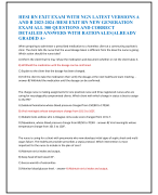 HESI RN EXIT 2024 VERSION 2 LATEST 2024  WITH ALL 150 QUESTIONS AND CORRECT  ANSWERS(100% CORRECT VERIFIED  ANSWERS) REAL HESI 2024 RN EXIT EXAM  COMPLETE AND ALREADY GRADED A+  (BRAND NEW!)