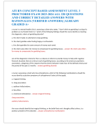 ATI RN CONCEPT BASED ASSESSMENT LEVEL 3  PROCTORED EXAM 2023-2024 ALL 220 QUESTIONS  AND CORRECT DETAILED ANSWERS WITH  RATIONALES (VERIFIED ANSWERS) |ALREADY  GRADED A+ 
