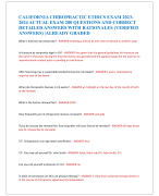 CALIFORNIA CHIROPRACTIC ETHICS EXAM 2023 2024 ACTUAL EXAM 280 QUESTIONS AND CORRECT  DETAILED ANSWERS WITH RATIONALES (VERIFIED  ANSWERS) |ALREADY GRADED
