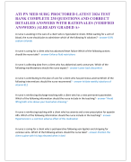 ATI PN MED SURG PROCTORED LATEST 2024 TEST  BANK COMPLETE 230 QUESTIONS AND CORRECT  DETAILED ANSWER