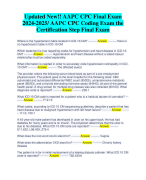 Updated New!! AAPC CPC Final Exam  2024-2025/ AAPC CPC Coding Exam the  Certification Step Final Exam 