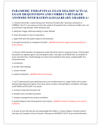 Paramedic FISDAP Final Exam Questions and Answers 2024