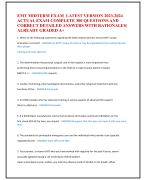 EMT MIDTERM EXAM  LATEST VERSION 2023-2024  ACTUAL EXAM COMPLETE 300 QUESTIONS AND  CORRECT DETAILED ANSWERS WITH RATIONALES|  ALREADY GRADED A+ 