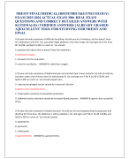 NREMT FINAL  EXAM 2023-2024 ACTUAL EXAM 300+ REAL EXAM  QUESTIONS AND CORRECT DETAILED ANSWERS WITH  RATIONALES (VERIFIED ANSWERS) |ALREADY GRADED  A||EXCELLENT TOOL FOR STUDYING FOR NREMT AND  FINAL 